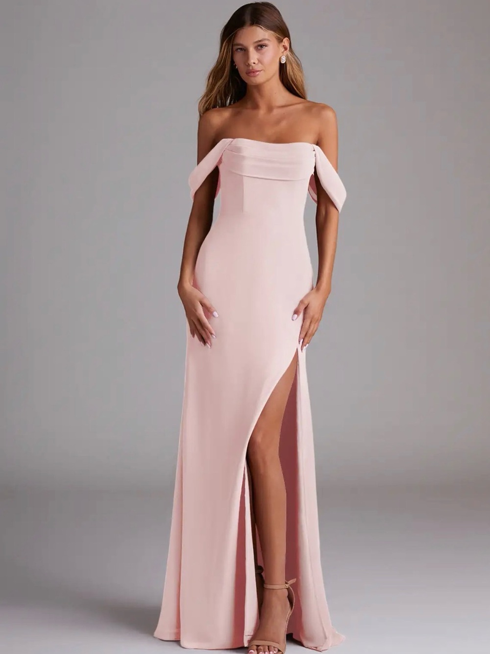 Azazie Saige A2 dress blushing pink